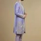 Men’s Luxury Lavender Indo-Western Jacket & Trouser Set