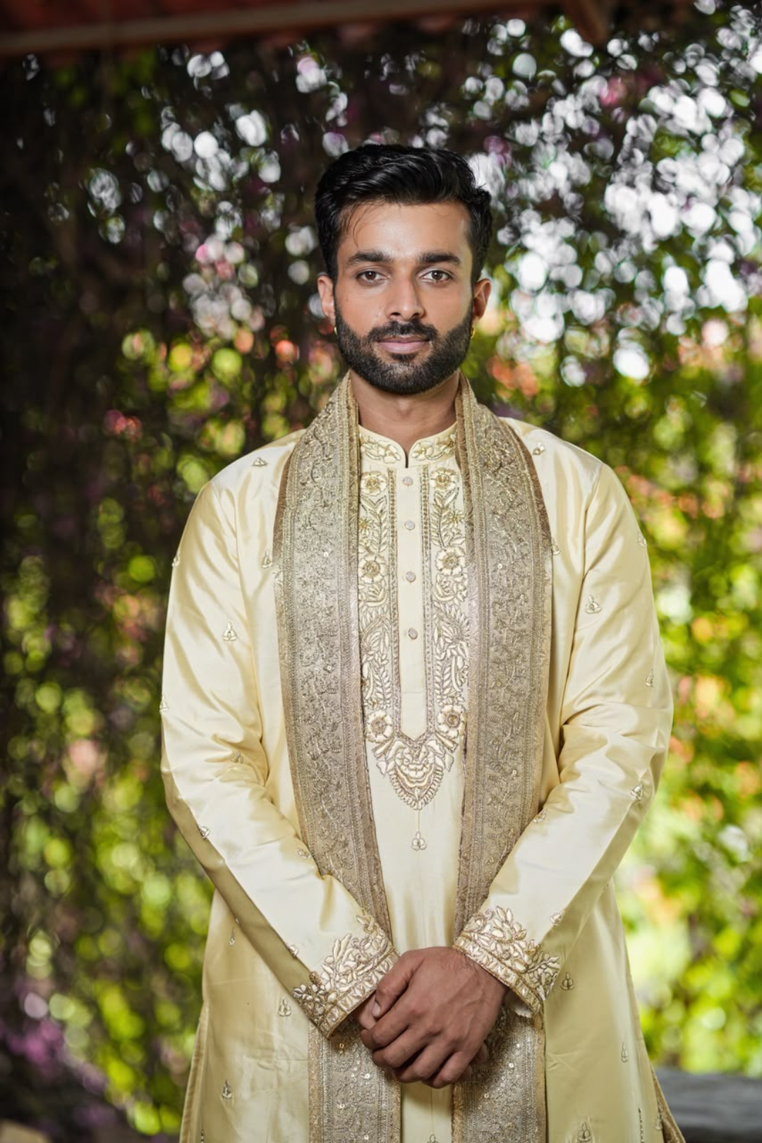 Airavata Pattu Pancha Set for Men | Luxury Wedding Dhoti with Stole | Traditional Indian Groom Wear