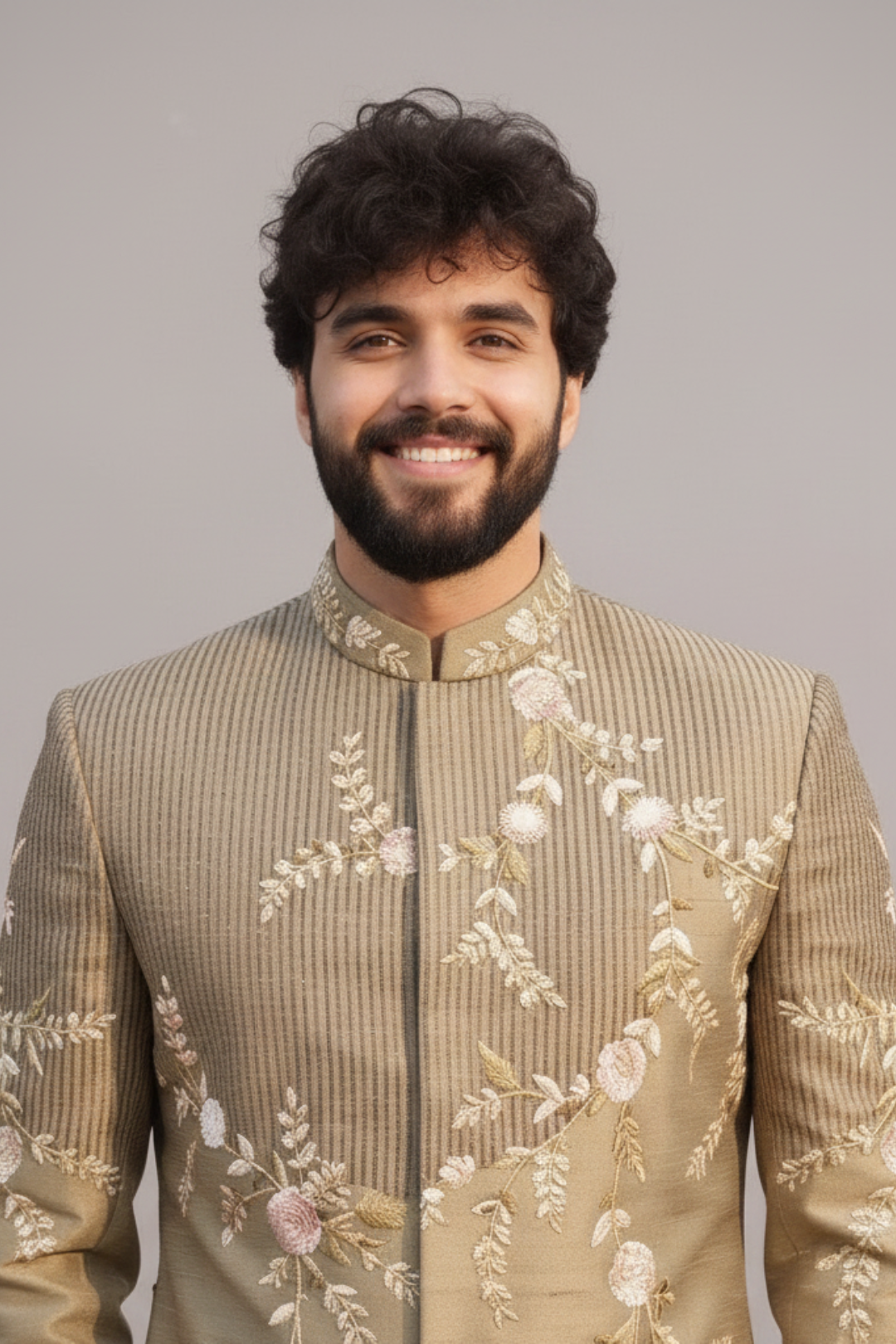 Hand crafted gold sherwani