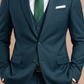 3 piece suit teal blue Terylene–Rayon fabric.