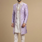 Men’s Lavender Embroidered Indo-Western Sherwani Set