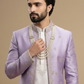 Men’s Lavender Embroidered Indo-Western Sherwani Set