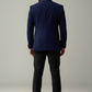 Diagonal embroidered ink blue tuxedo with trouser