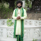 Emerald Heritage Kurta, Dhoti & Stole Set | Premium Embroidered Men's Wedding & Festive Ethnic Wear