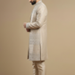 Classic Beige Hand-Embroidered Wedding Indo-western