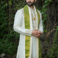 Mayur Vibhavam Kurta, Dhoti & Stole Set | Premium Peacock Embroidered Men's Wedding & Festive Ethnic Wear