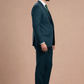 3 piece suit teal blue Terylene–Rayon fabric.