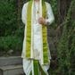 Mayur Vibhavam Kurta, Dhoti & Stole Set | Premium Peacock Embroidered Men's Wedding & Festive Ethnic Wear