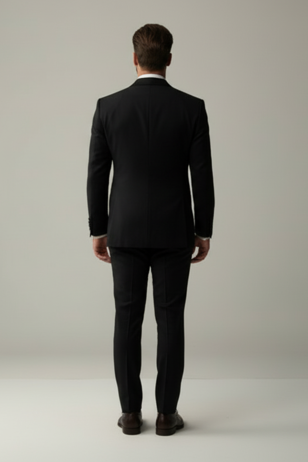 Abstract Floral embroidered Black Tuxedo with trouser