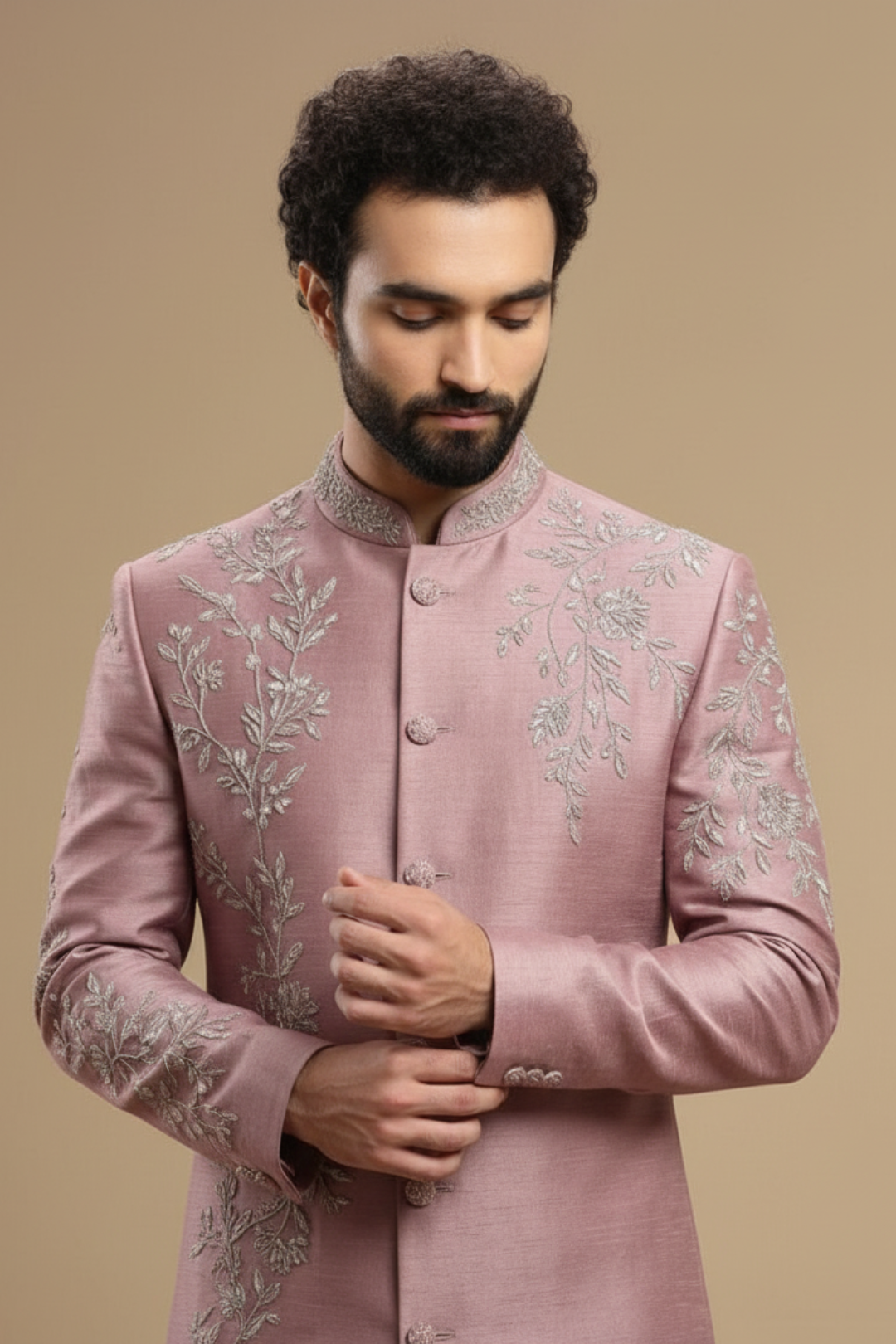 Elegant Pink Sherwani for Wedding & Festive Wear
