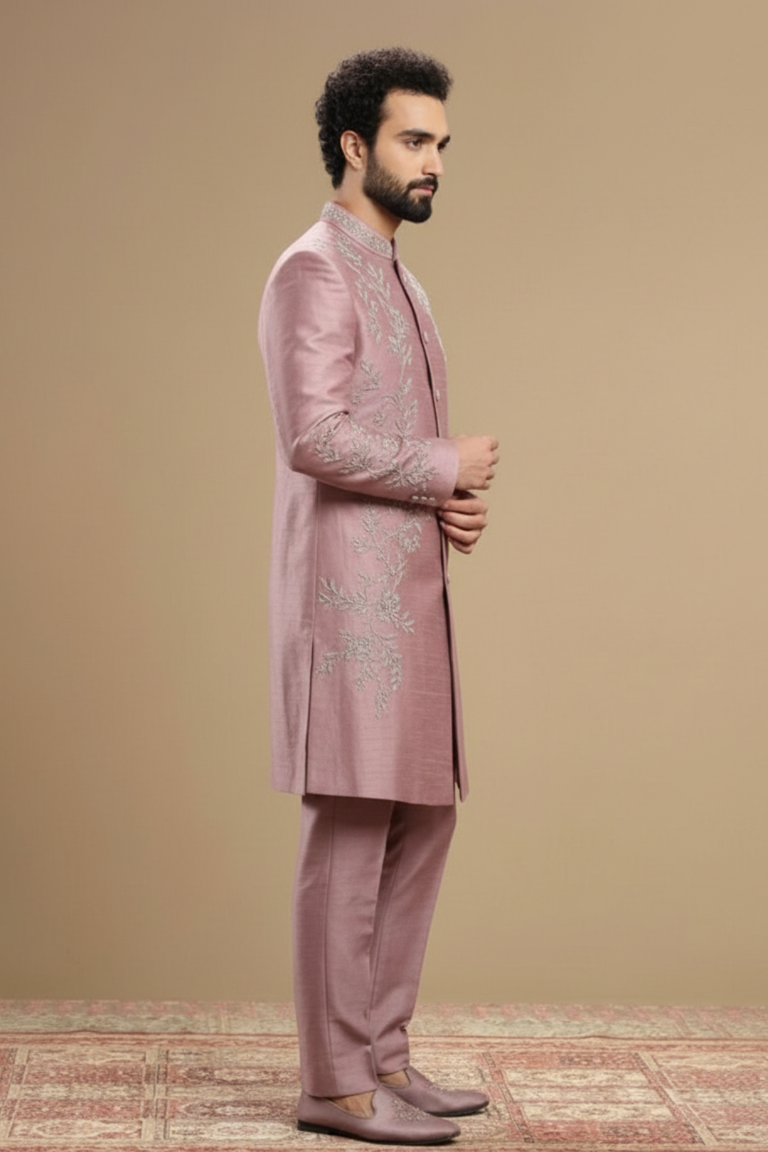 Elegant Pink Sherwani for Wedding & Festive Wear