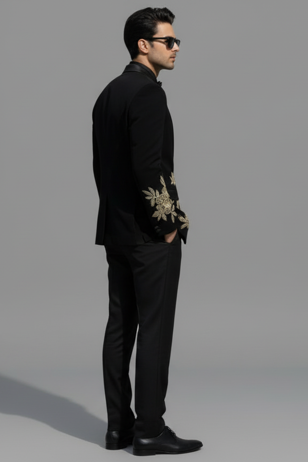 Black Italian Wool Creep Tuxedo