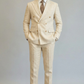 Beige Double Breasted Suit for Men – Premium Slim Fit Wedding & Formal Wear