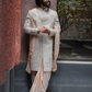 Ivory & Blush Pink Embroidered Groom Sherwani Set with Stole