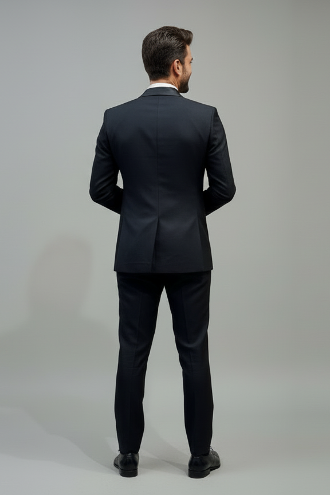 Black Designer Geometric Patterned Tuxedo