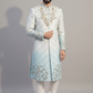 Dual ombrey  pure raw silk sherwani