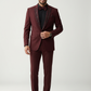 Wine Peak Lapelled Wool Crepe Tuxedo