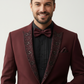 Wine Peak Lapelled Wool Crepe Tuxedo