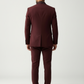 Wine Peak Lapelled Wool Crepe Tuxedo