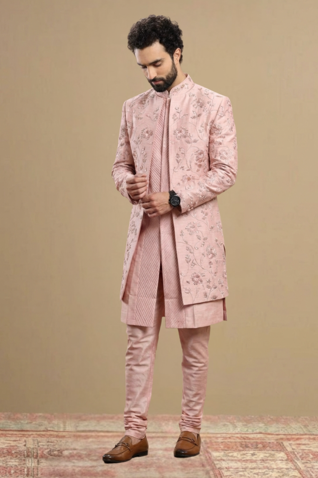 Designer Open Indo-western with handwork