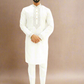 Off White Semi-Pattu Kurta with Zari Embroidery