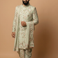 Mint Green Floral Sherwani with Dhoti Set for Men – Royal Wedding & Groom Wear