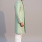 Green colour embroidered designer sherwani
