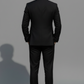 Black Italian Wool-crepe Peak lapel 2-piece tuxedo