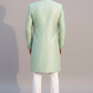 Green colour embroidered designer sherwani