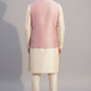 Blush Pink Embroidered Nehru Jacket Kurta Set for Men – Wedding & Festive Wear