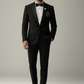 Black Italian Wool Crepe 2-Piece Tuxedo with Name Initial Embroidery