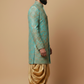 Men’s Sea Green Heavy Embroidered Sherwani Set – Royal Designer Wedding Wear