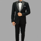 Metallic illusional striped black 2-piece tuxedo