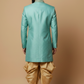 Men’s Sea Green Heavy Embroidered Sherwani Set – Royal Designer Wedding Wear