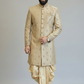 Men’s Beige Embroidered Sherwani Set – Premium Wedding & Festive Indo-Western Outfit