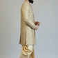 Men’s Beige Embroidered Sherwani Set – Premium Wedding & Festive Indo-Western Outfit