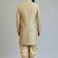 Men’s Beige Embroidered Sherwani Set – Premium Wedding & Festive Indo-Western Outfit
