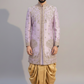 Men’s Blush Pink Embroidered Sherwani Set – Luxury Designer Wedding & Groom Wear