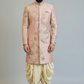 Men’s Blush Pink Embroidered Sherwani Set – Luxury Designer Wedding & Groom Wear