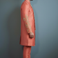 Men’s Coral Pink Embroidered Indo-Western Set – Designer Wedding & Festive Ethnic Wear
