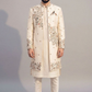 Ivory Floral Embroidered Indowestern Set for Men – Wedding & Festive Wear