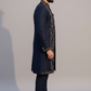 Luxury Navy Blue Embroidered Indo Western for Men – Royal Reception & Wedding Wear