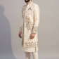Ivory Floral Embroidered Indowestern Set for Men – Wedding & Festive Wear