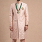 Blush Pink Silk Embroidered Sherwani Set