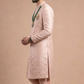 Blush Pink Silk Embroidered Sherwani Set