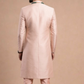 Blush Pink Silk Embroidered Sherwani Set