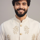 Ivory Embroidered Nehru Jacket – Men’s Festive Ethnic Wear