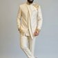 Ivory Indo Western Sherwani for Men – Minimal Embroidered Engagement & Reception Wear