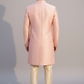 Men’s Peach Embroidered Sherwani Set – Designer Wedding & Festive Ethnic Wear