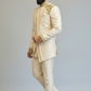 Ivory Indo Western Sherwani for Men – Minimal Embroidered Engagement & Reception Wear